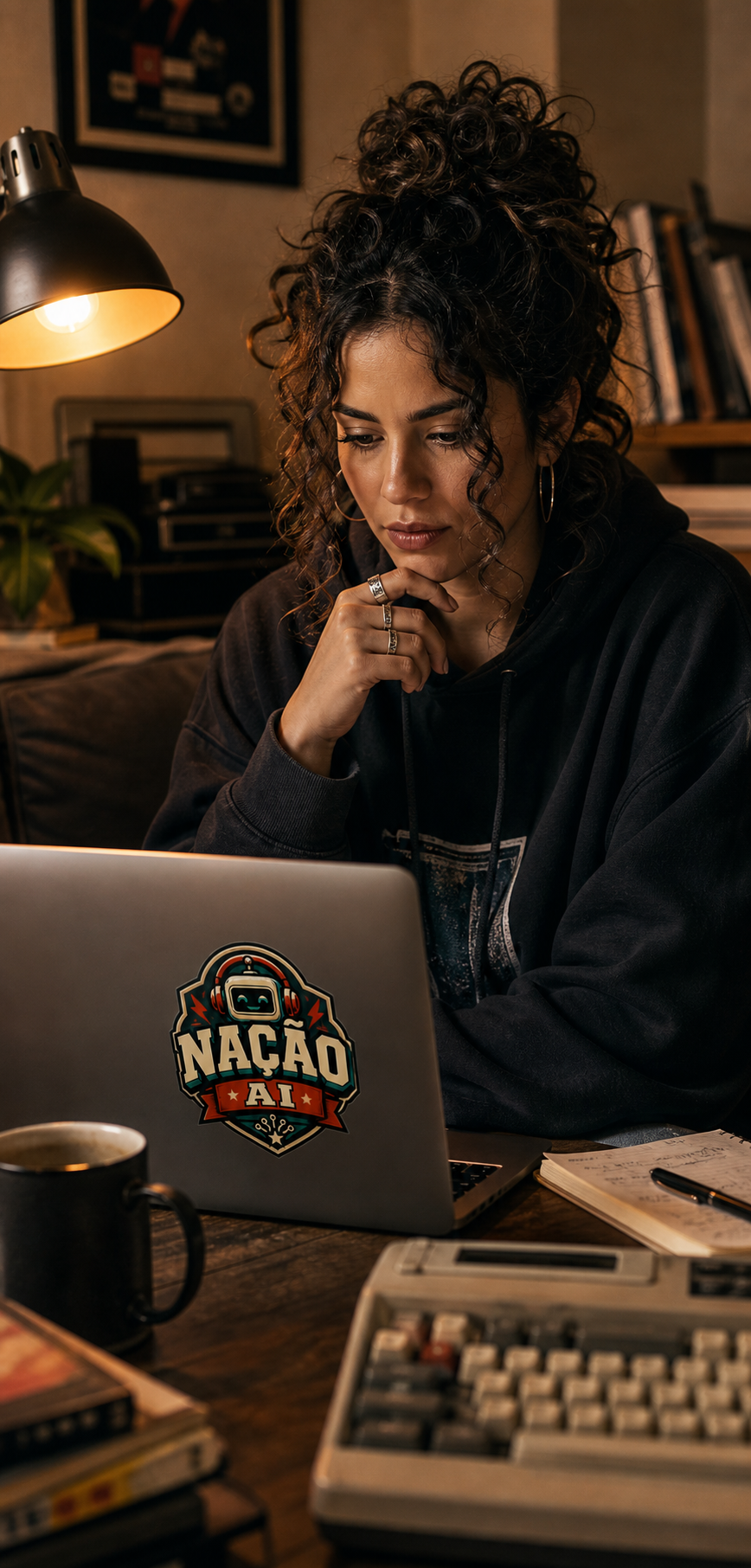 Pessoa da Nação AI usando notebook para trabalhar com Codex